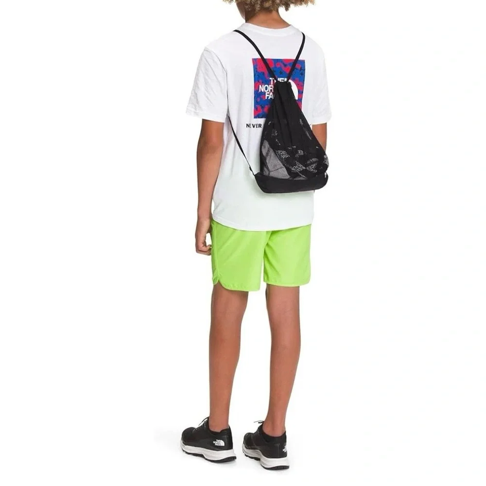 NWT THE NORTH FACE Printed Packable Wind‎ Jacket Black/White XS (6 YOUTH JR) TNF